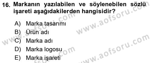 Kurum Kültürü Dersi 2019 - 2020 Yılı (Final) Dönem Sonu Sınav Soruları 16. Soru