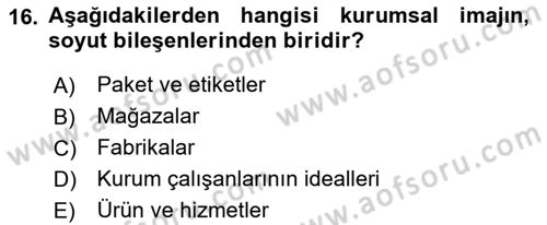 Kurum Kültürü Dersi 2021 - 2022 Yılı (Vize) Ara Sınav Soruları 16. Soru