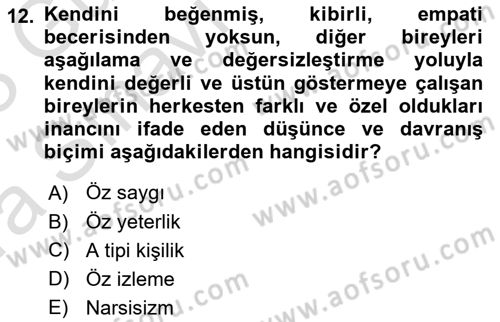 Kurum Kültürü Dersi 2022 - 2023 Yılı (Vize) Ara Sınavı 12. Soru