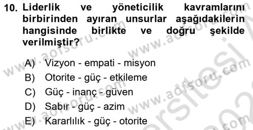 Kurum Kültürü Dersi 2022 - 2023 Yılı (Final) Dönem Sonu Sınav Soruları 10. Soru