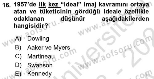 Kurum Kültürü Dersi 2023 - 2024 Yılı (Vize) Ara Sınavı 16. Soru