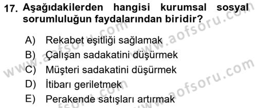 Kurum Kültürü Dersi 2024 - 2025 Yılı Yaz Okulu Sınav Soruları 17. Soru
