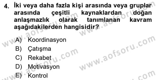 Kurum Kültürü Dersi 2025 - 2026 Yılı (Vize) Ara Sınav Soruları 4. Soru