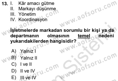 Kurum Kültürü Dersi 2025 - 2026 Yılı (Final) Dönem Sonu Sınav Soruları 13. Soru