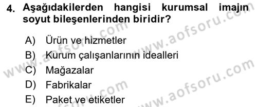 Kurum Kültürü Dersi 2025 - 2026 Yılı (Final) Dönem Sonu Sınav Soruları 4. Soru