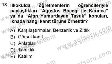 İkna Edici İletişim Dersi 2014 - 2015 Yılı (Vize) Ara Sınav Soruları 18. Soru