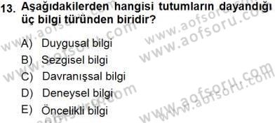 İkna Edici İletişim Dersi 2014 - 2015 Yılı (Final) Dönem Sonu Sınav Soruları 13. Soru