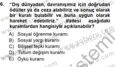 İkna Edici İletişim Dersi 2014 - 2015 Yılı (Final) Dönem Sonu Sınav Soruları 6. Soru