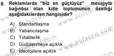 İkna Edici İletişim Dersi 2015 - 2016 Yılı (Vize) Ara Sınav Soruları 8. Soru