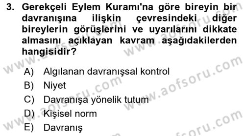 İkna Edici İletişim Dersi 2024 - 2025 Yılı Yaz Okulu Sınav Soruları 3. Soru