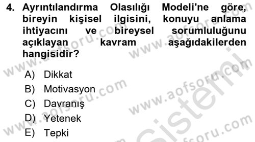 İkna Edici İletişim Dersi 2024 - 2025 Yılı Yaz Okulu Sınav Soruları 4. Soru