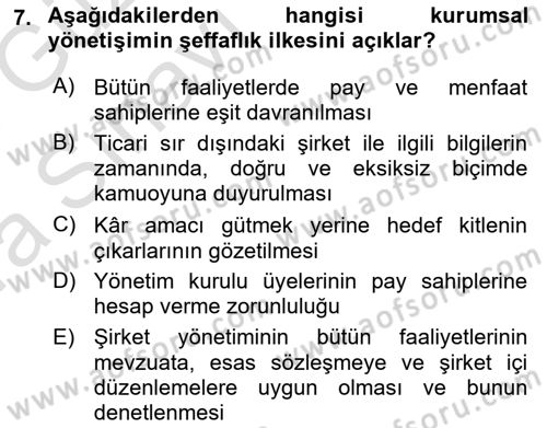 Kamusal Halkla İlişkiler Dersi 2017 - 2018 Yılı (Vize) Ara Sınav Soruları 7. Soru