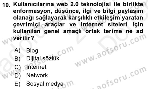 Kamusal Halkla İlişkiler Dersi 2017 - 2018 Yılı (Final) Dönem Sonu Sınav Soruları 10. Soru