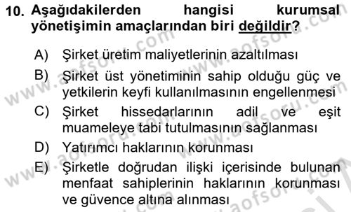 Kamusal Halkla İlişkiler Dersi 2020 - 2021 Yılı Yaz Okulu Sınavı 10. Soru