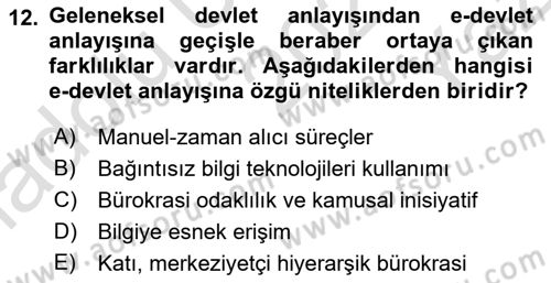 Kamusal Halkla İlişkiler Dersi 2020 - 2021 Yılı Yaz Okulu Sınavı 12. Soru