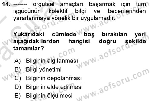 Kamusal Halkla İlişkiler Dersi 2021 - 2022 Yılı (Vize) Ara Sınavı 14. Soru