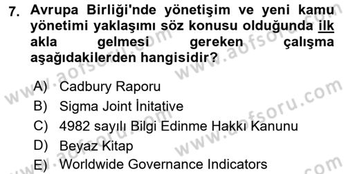 Kamusal Halkla İlişkiler Dersi 2021 - 2022 Yılı (Vize) Ara Sınav Soruları 7. Soru