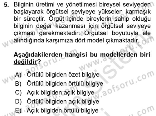 Kamusal Halkla İlişkiler Dersi 2021 - 2022 Yılı (Final) Dönem Sonu Sınav Soruları 5. Soru