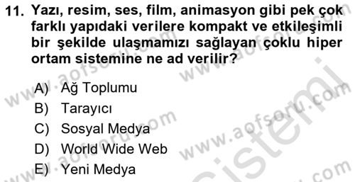 Kamusal Halkla İlişkiler Dersi 2022 - 2023 Yılı (Final) Dönem Sonu Sınav Soruları 11. Soru