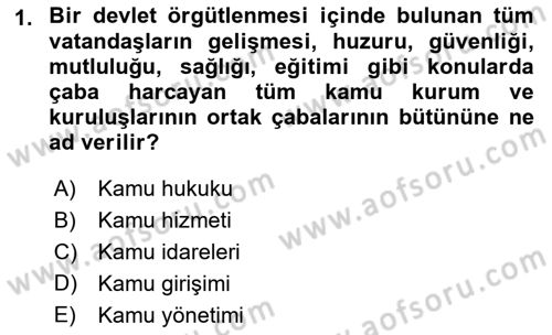 Kamusal Halkla İlişkiler Dersi 2023 - 2024 Yılı (Vize) Ara Sınav Soruları 1. Soru