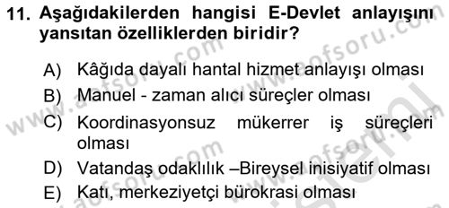 Kamusal Halkla İlişkiler Dersi 2023 - 2024 Yılı (Vize) Ara Sınav Soruları 11. Soru