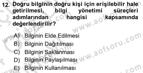 Kamusal Halkla İlişkiler Dersi 2023 - 2024 Yılı (Vize) Ara Sınav Soruları 12. Soru