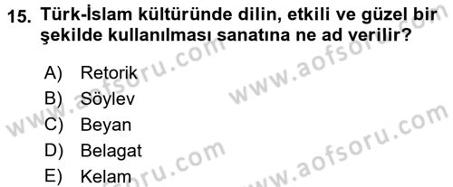 Profesyonel Yaşamda İmaj ve İtibar Yönetimi Dersi 2017 - 2018 Yılı (Vize) Ara Sınav Soruları 15. Soru