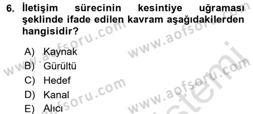 Profesyonel Yaşamda İmaj ve İtibar Yönetimi Dersi 2017 - 2018 Yılı (Vize) Ara Sınav Soruları 6. Soru