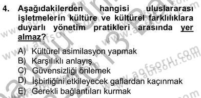 Küreselleşme ve Kültürlerarası İletişim Dersi 2012 - 2013 Yılı (Vize) Ara Sınavı 4. Soru