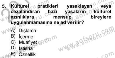 Küreselleşme ve Kültürlerarası İletişim Dersi 2012 - 2013 Yılı (Vize) Ara Sınav Soruları 5. Soru
