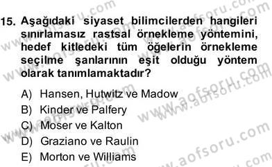 Küreselleşme ve Kültürlerarası İletişim Dersi 2013 - 2014 Yılı (Vize) Ara Sınav Soruları 15. Soru