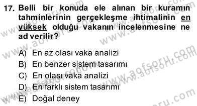 Küreselleşme ve Kültürlerarası İletişim Dersi 2013 - 2014 Yılı (Vize) Ara Sınav Soruları 17. Soru