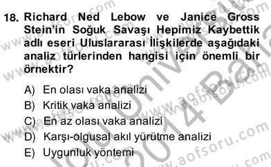 Küreselleşme ve Kültürlerarası İletişim Dersi 2013 - 2014 Yılı (Vize) Ara Sınav Soruları 18. Soru