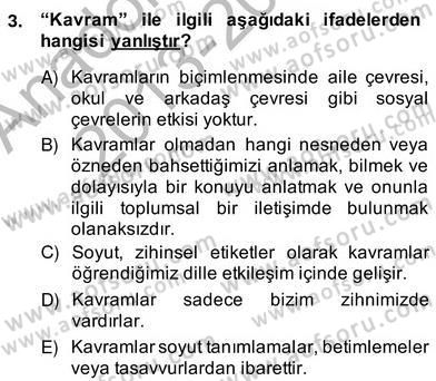 Küreselleşme ve Kültürlerarası İletişim Dersi 2013 - 2014 Yılı (Vize) Ara Sınav Soruları 3. Soru