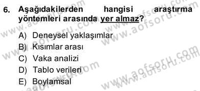 Küreselleşme ve Kültürlerarası İletişim Dersi 2013 - 2014 Yılı (Vize) Ara Sınav Soruları 6. Soru