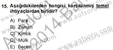 Küreselleşme ve Kültürlerarası İletişim Dersi 2013 - 2014 Yılı (Final) Dönem Sonu Sınav Soruları 15. Soru