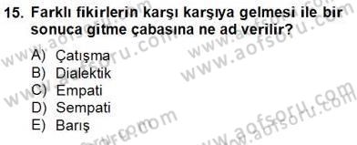 Küreselleşme ve Kültürlerarası İletişim Dersi 2013 - 2014 Yılı Tek Ders Sınav Soruları 15. Soru