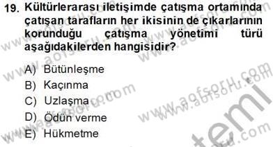Küreselleşme ve Kültürlerarası İletişim Dersi 2014 - 2015 Yılı (Vize) Ara Sınav Soruları 19. Soru