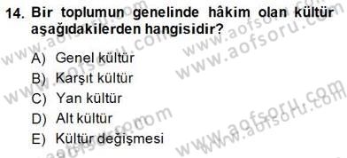 Küreselleşme ve Kültürlerarası İletişim Dersi 2014 - 2015 Yılı (Final) Dönem Sonu Sınav Soruları 14. Soru