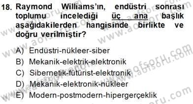 Küreselleşme ve Kültürlerarası İletişim Dersi 2014 - 2015 Yılı (Final) Dönem Sonu Sınav Soruları 18. Soru