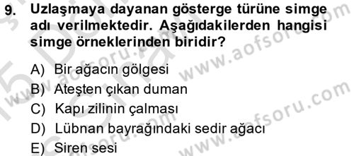Küreselleşme ve Kültürlerarası İletişim Dersi 2014 - 2015 Yılı Tek Ders Sınav Soruları 9. Soru