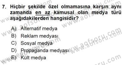 Küreselleşme ve Kültürlerarası İletişim Dersi 2015 - 2016 Yılı (Final) Dönem Sonu Sınav Soruları 7. Soru