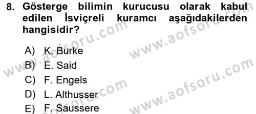 Küreselleşme ve Kültürlerarası İletişim Dersi 2015 - 2016 Yılı Tek Ders Sınav Soruları 8. Soru