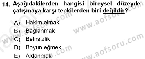 Küreselleşme ve Kültürlerarası İletişim Dersi 2017 - 2018 Yılı 3 Ders Sınav Soruları 14. Soru