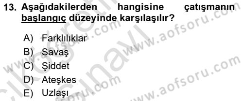 Küreselleşme ve Kültürlerarası İletişim Dersi 2018 - 2019 Yılı 3 Ders Sınav Soruları 13. Soru