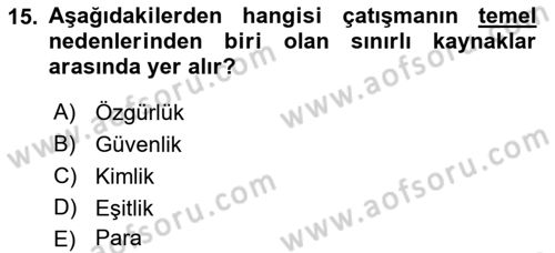 Küreselleşme ve Kültürlerarası İletişim Dersi 2018 - 2019 Yılı 3 Ders Sınav Soruları 15. Soru