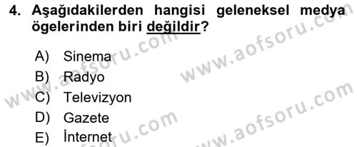 Küreselleşme ve Kültürlerarası İletişim Dersi 2018 - 2019 Yılı (Final) Dönem Sonu Sınav Soruları 4. Soru