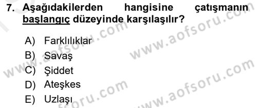 Küreselleşme ve Kültürlerarası İletişim Dersi 2018 - 2019 Yılı (Final) Dönem Sonu Sınav Soruları 7. Soru