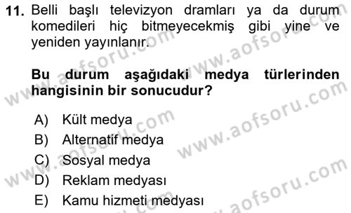 Küreselleşme ve Kültürlerarası İletişim Dersi 2020 - 2021 Yılı Yaz Okulu Sınav Soruları 11. Soru