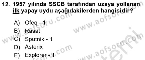 Küreselleşme ve Kültürlerarası İletişim Dersi 2020 - 2021 Yılı Yaz Okulu Sınav Soruları 12. Soru
